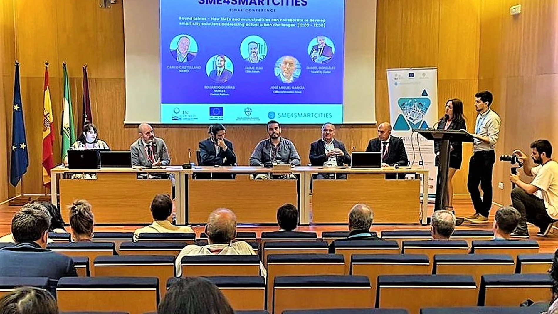 Imagen de la ‘Conferencia final sobre Sme4SmartCities’, celebrada en Málaga. 