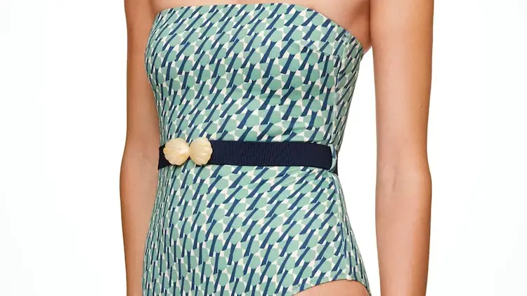Bañador bandeau geométrico 