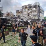 Así ha quedado el popular restaurante Ría Pizza en Kramatorsk tras el bombardeo