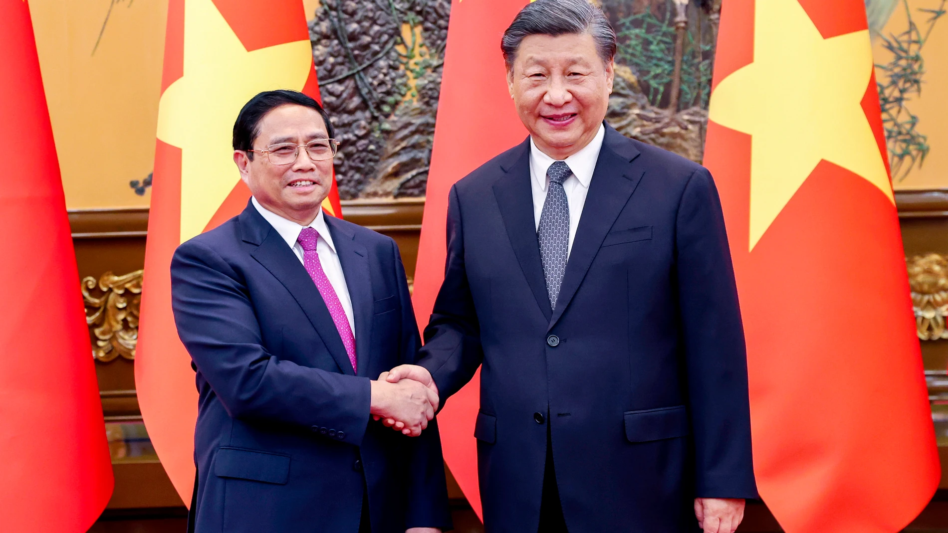 Beijing (China), 27/06/2023.- Chinese President Xi Jinping meets with Prime Minister of Vietnam Pham Minh Chinh at the Great Hall of the People in Beijing, China, 27 June 2023. EFE/EPA/XINHUA / Yao Dawei CHINA OUT / UK AND IRELAND OUT / MANDATORY CREDIT EDITORIAL USE ONLY 