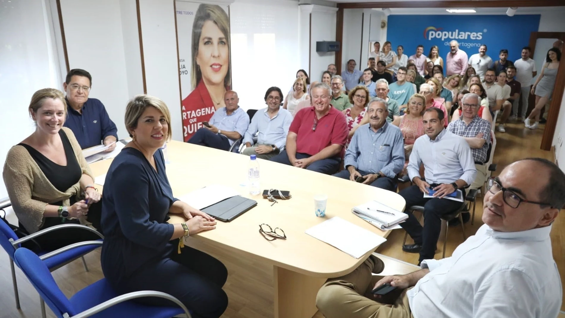 La presidenta del PP de Cartagena, Noelia Arroyo, ha presidido la junta directiva del partido convocada para activar a militantes y simpatizantes ante las próximas elecciones generales del día 23 de julio PP 28/06/2023