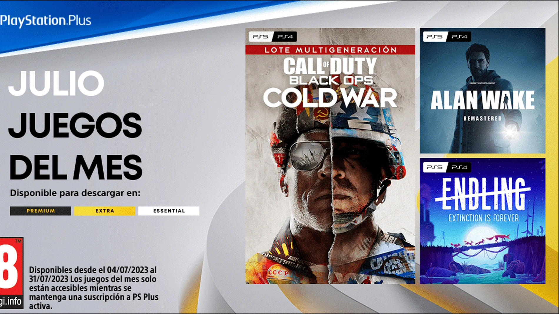 Call of Duty: Black Ops Cold War - Lote Multigeneración, Alan Wake Remastered y Endling - Extintion is Forever llegan en julio a PlayStation Plus