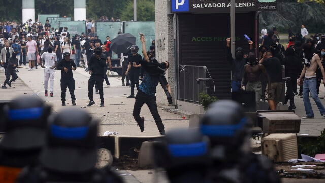 Clashes after a march in memory of teenager killed by police in Nanterre 