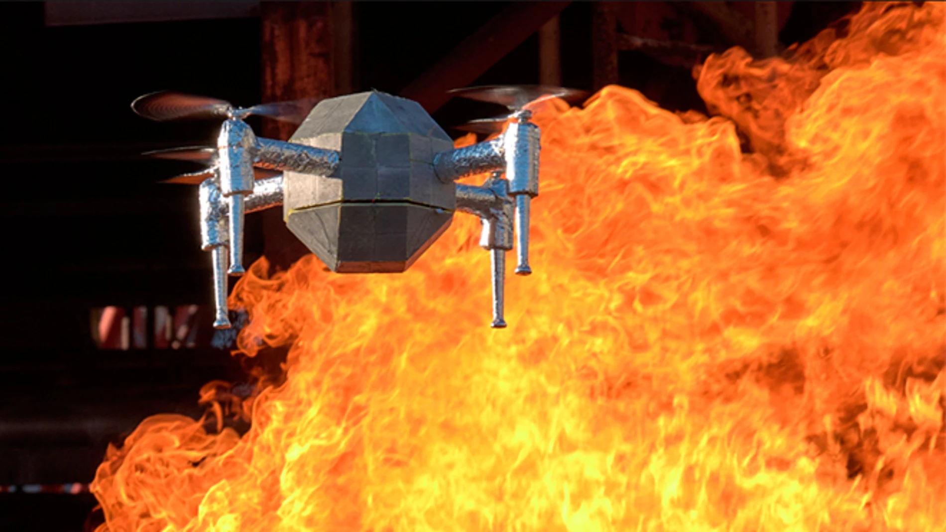 Desarrollan un dron resistente al fuego para usarlo en el rescate de personas atrapadas en incendios.