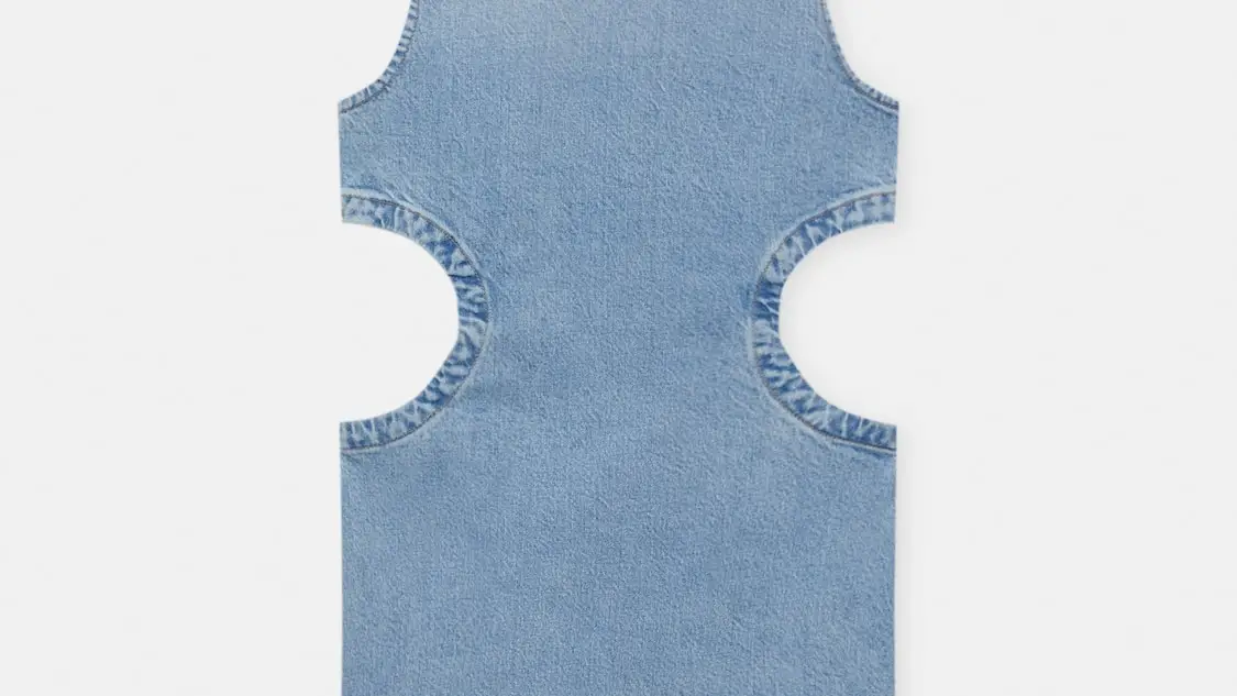 Vestido vaquero corto cut out