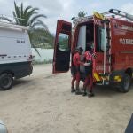 Imagen facilitada por el CEIS de los efectivos que han participado en el rescate del cuerpo 