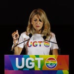 Yolanda Díaz: "La aportación de Feijóo al Orgullo es incorporar a los ultras de Vox en los gobiernos"