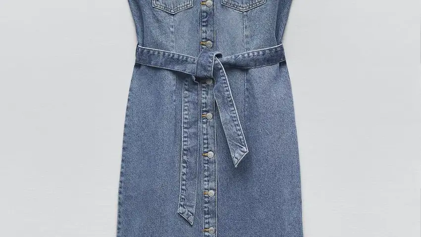 Vestido midi denim