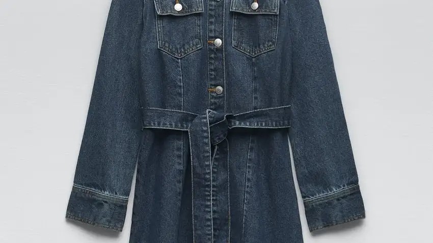 Vestido corto denim