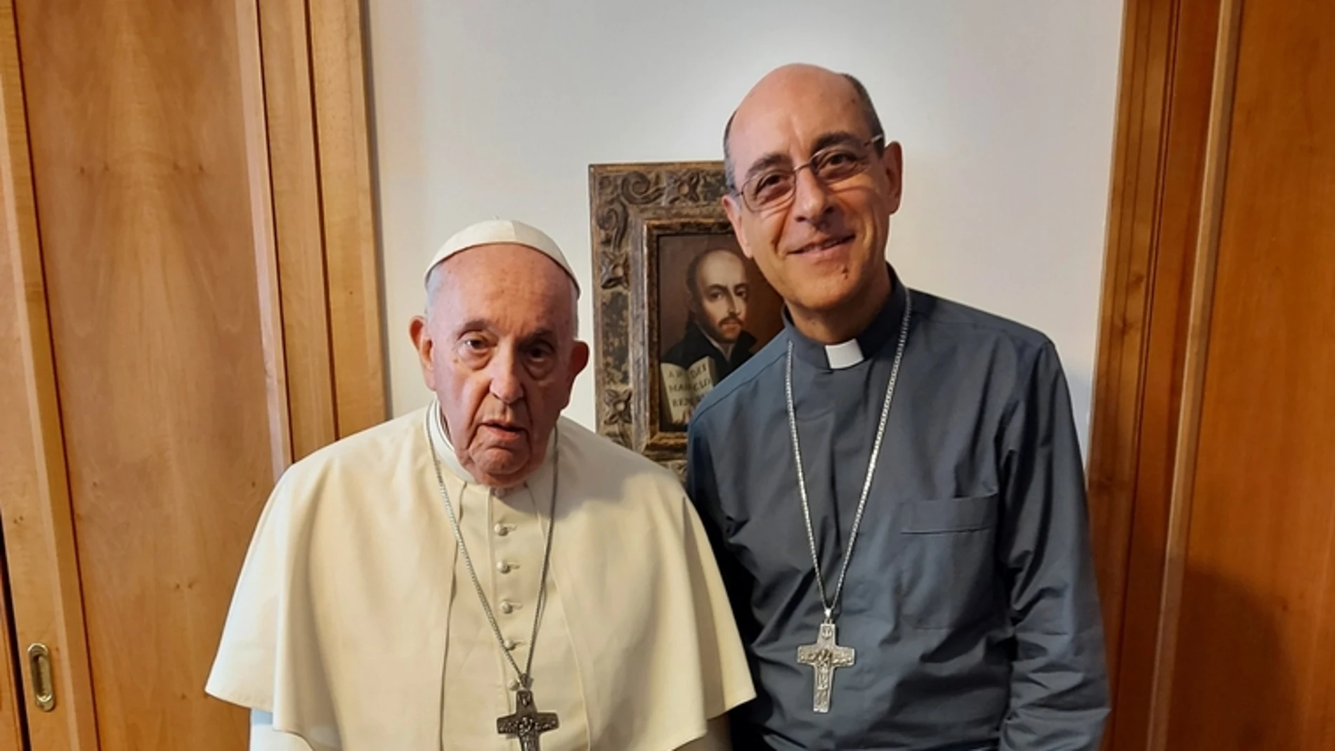 El Papa Francisco, con el nuevo prefecto para la Doctrina de la Fe, Víctor Manuel Fernández, conocido como "Tucho"