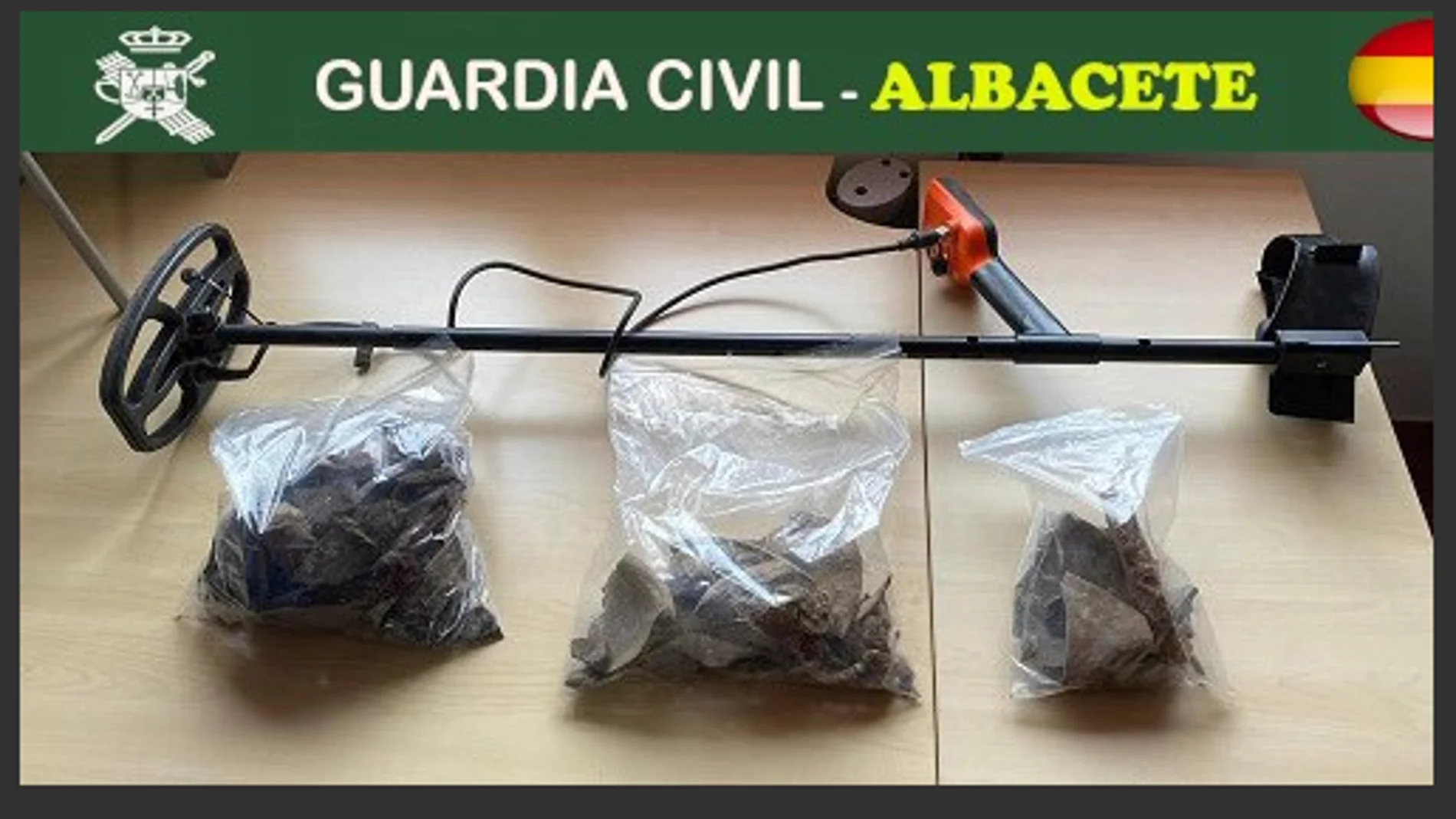 Utensilios utilizados por los saqueadores