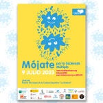 Cartel anunciador de la campaña "Mójate por la esclerosis múltiple" en Zamora