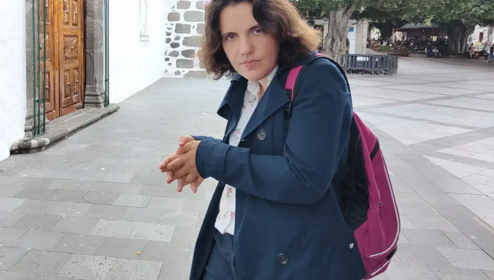 Rebeca, una de las afectadas por los abusos y vejaciones del director del Centro de Discapacitados Triana en el municipio de Los Llanos de Aridane en Santa Cruz de Tenerife 