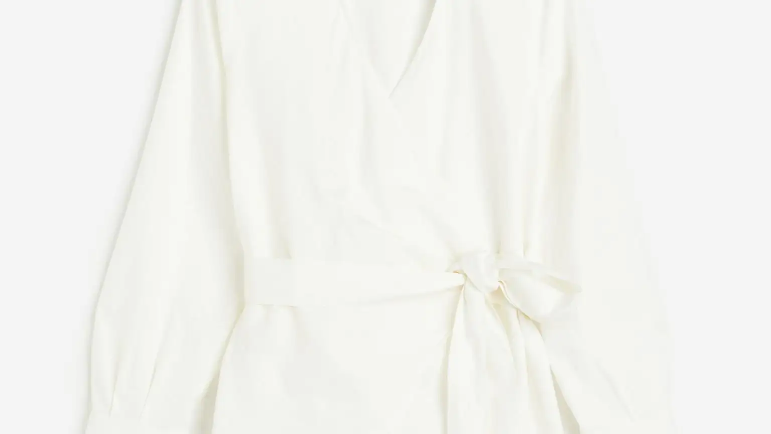 Blusa cruza en mezcla de lino