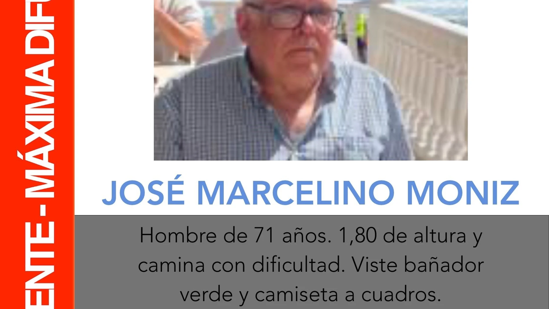 Imagen de un hombre de 71 años desaparecido en Elche.TWITTER POLICÍA LOCAL ELCHE07/07/2023