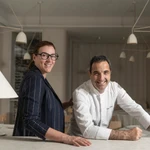 Los cocineros Oscar Velasco y Montse Abella.