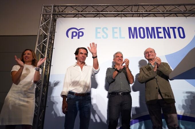 Acto del PP en Málaga con el ex presidente Aznar