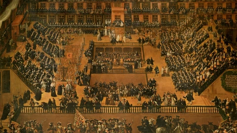 «Auto de fe en la plaza Mayor», cuadro de Francisco Rizi pintado a finales del XVII