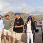 Bernabé visita junto con los candidatos al Congreso de los Diputados, Juan Luis Pedreño y Carmen María Zamora, y el alcalde de La Unión, Joaquín Zapata, la bahía
