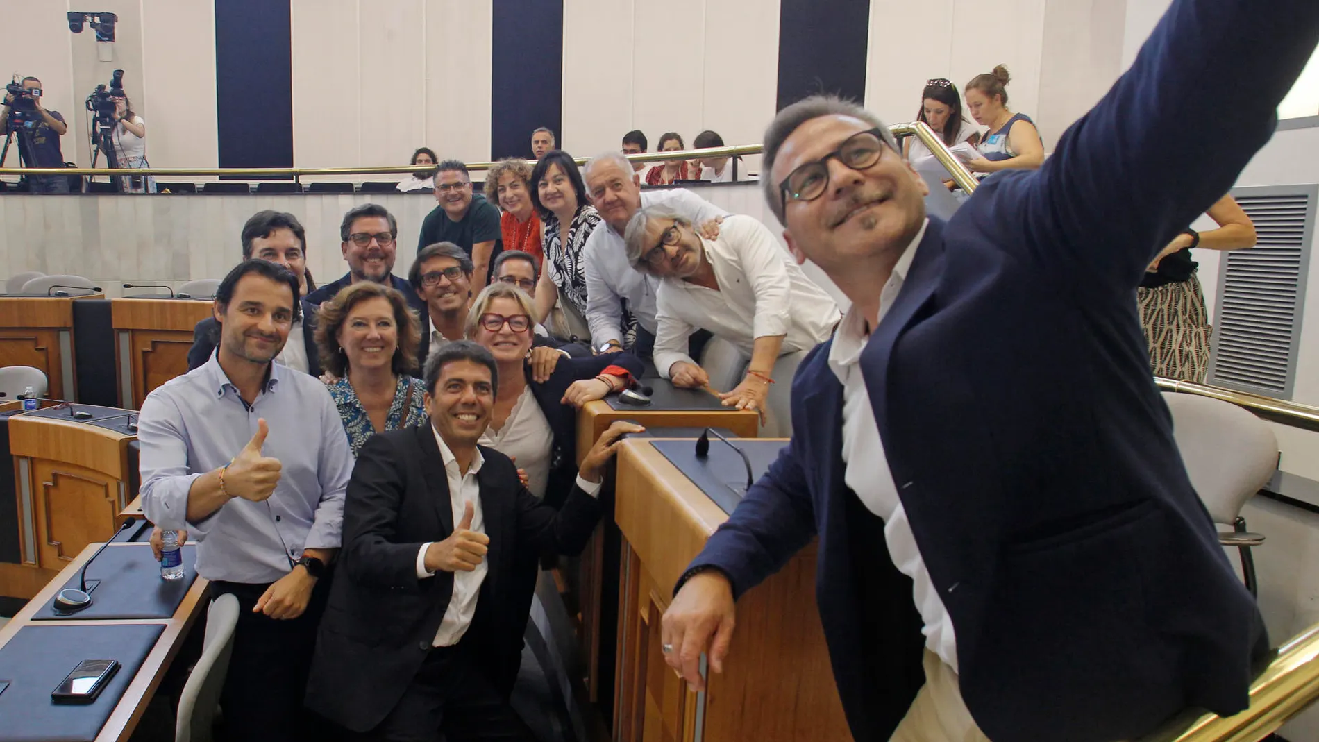 Carlos Mazón al finalizar hoy el último pleno de la Diputación de Alicante con él como presidente.