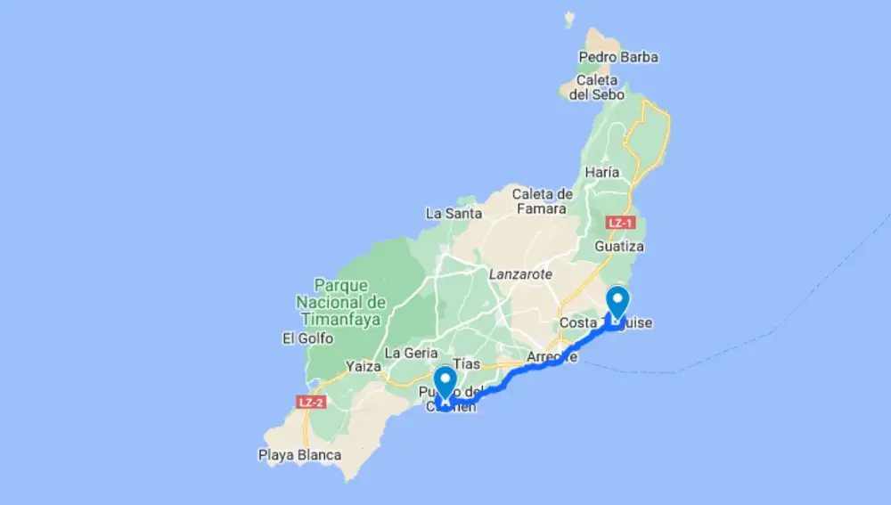 El paseo marítimo de Lanzarote comienza en el Puerto del Carmen y llega hasta Costa Teguise