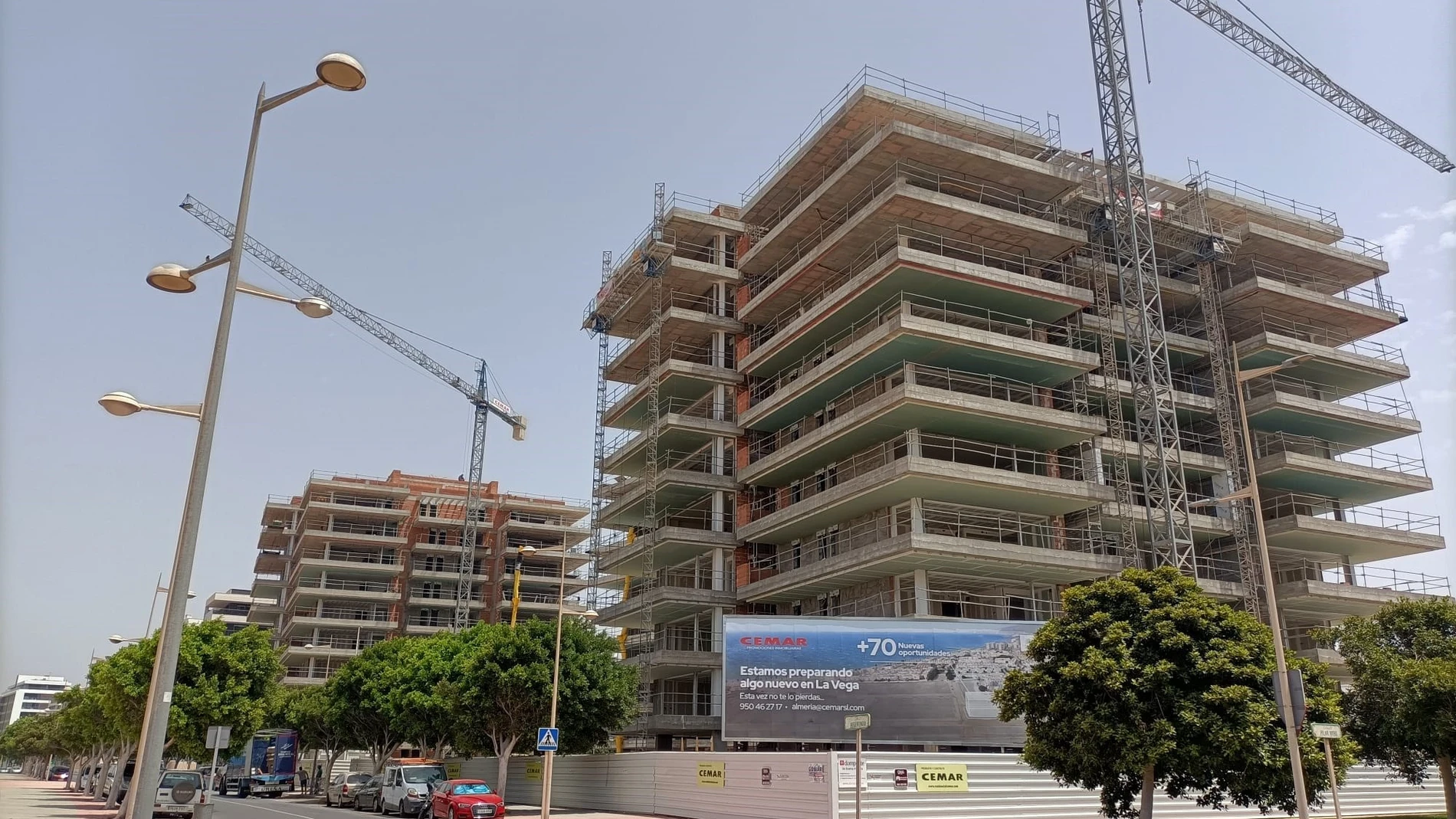 Construcción de viviendas en la Vega de Acá de Almería. EUROPA PRESS 12/07/2023