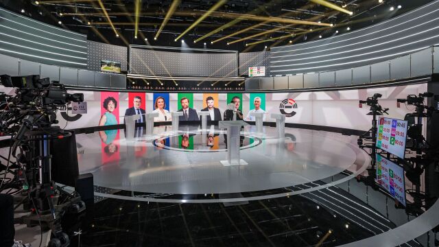 Plató en el que se celebra el debate en RTVE