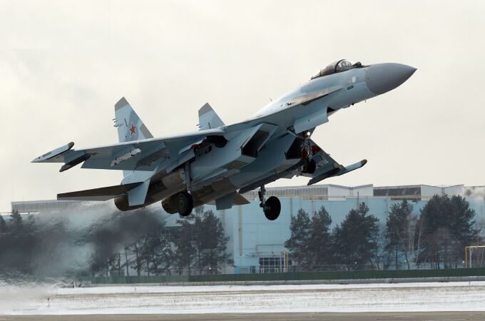 Un caza Su-35S ruso