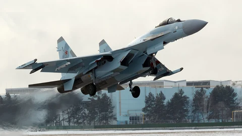 Un caza Su-35S ruso