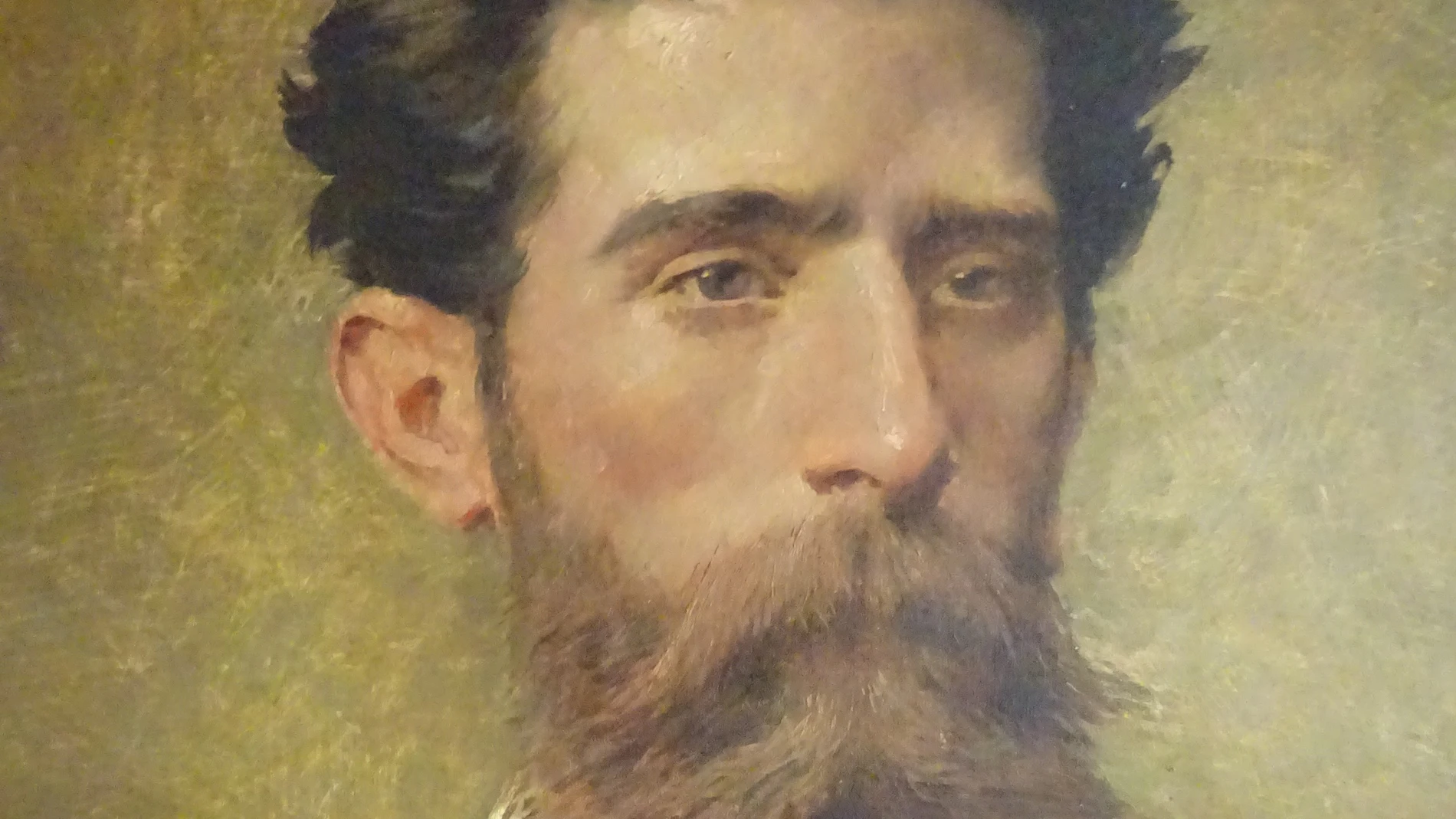 Tomás Bretón en un retrato al óleo realizado por Luis Taberner, 1879