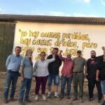 Jornaleros del SAT en la finca pública de Somonte