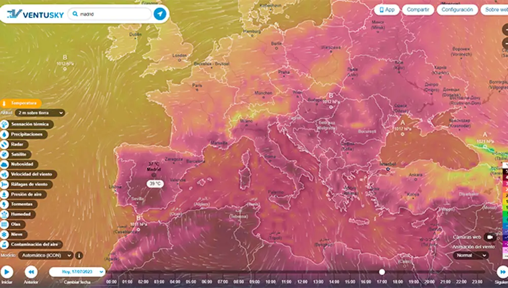 Ola de calor en buena parte de Europa.