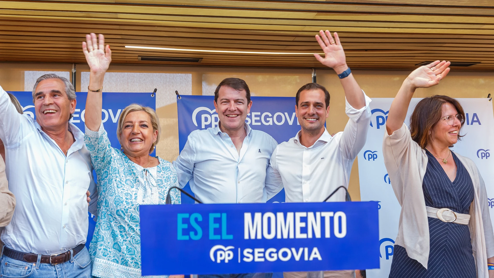 Fernández Mañueco en el acto del PP celebrado en Segovia