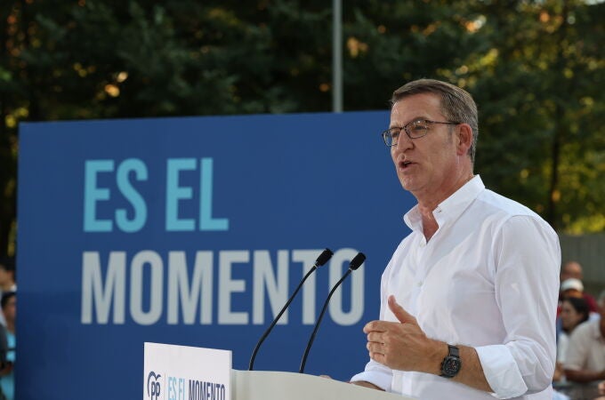 Feijóo participa en un acto de campaña del PP en Madrid