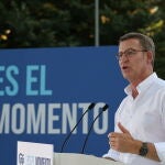 Feijóo participa en un acto de campaña del PP en Madrid