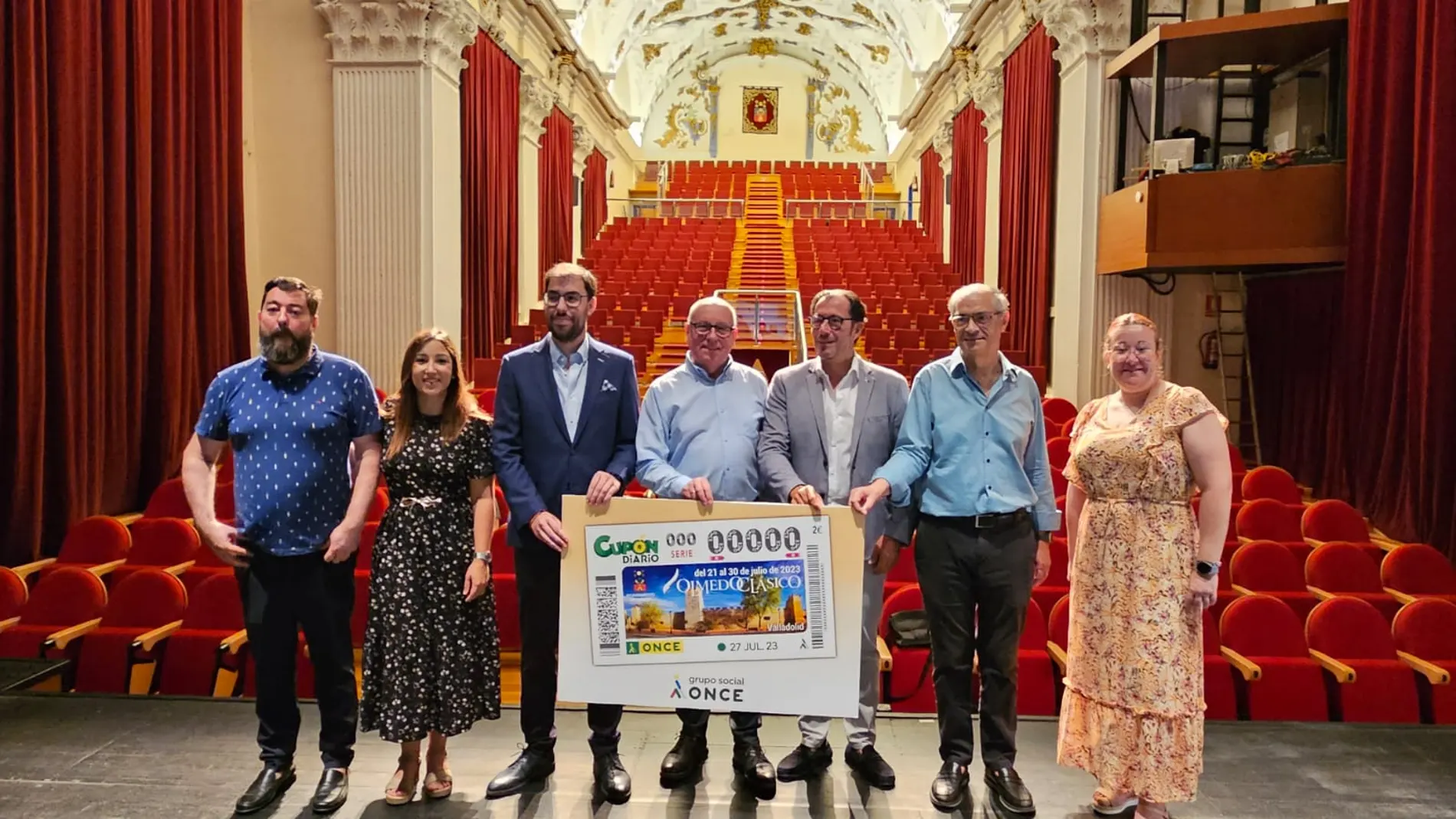 Presentación del cupón de la ONCE dedicado al Teatro Clásico de Olmedo