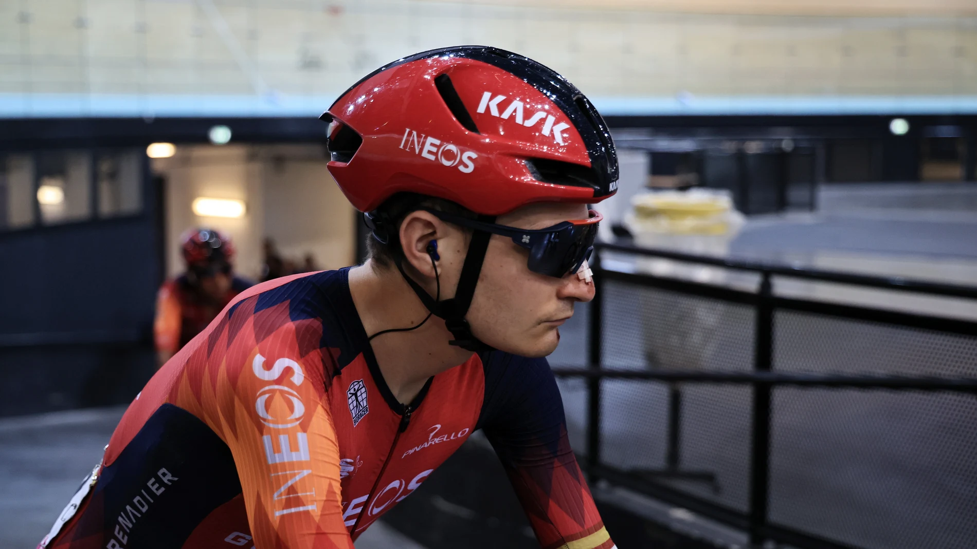 Spanish rider Carlos Rodriguez of team INEOS Grenadiers at the Velodrome National de Saint-Quentin-en-Yvelines before the start of the 21st and final stage of the Tour de France 2023 over 115kms from Saint-Quentin-en-Yvelines to Paris Champs-Elysee, France, 23 July 2023. (Ciclismo, Francia, Roma) 