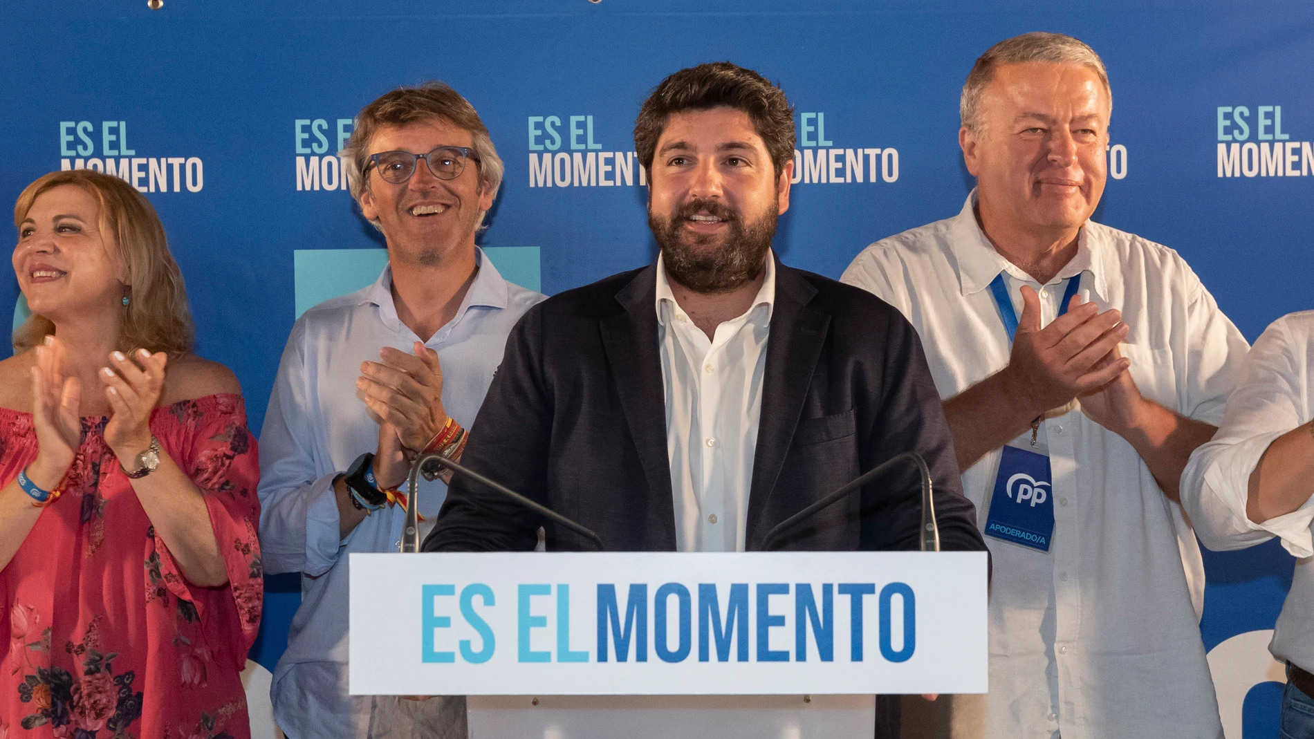 El presidente del PP en Murcia, Fernando López Miras, tras valorar los resultados electorales de las elecciones generales del 23J 