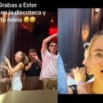 Capturas del vídeo de TikTok en el que sale Ester Expósito