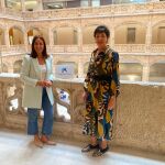 Natalia Díez y Mayte Regueira en la presentación del proyecto