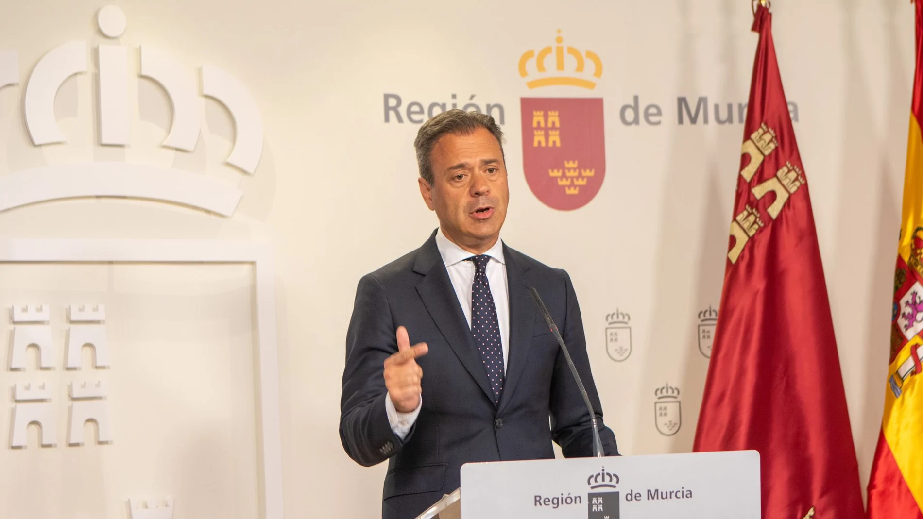 El consejero de Presidencia y portavoz del Gobierno murciano, Marcos Ortuño