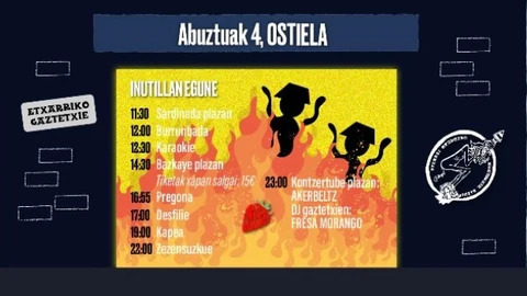 Imagen del cartel que anuncia el Día del inútil donde escenifican la quema de dos guardias civiles en una hoguera