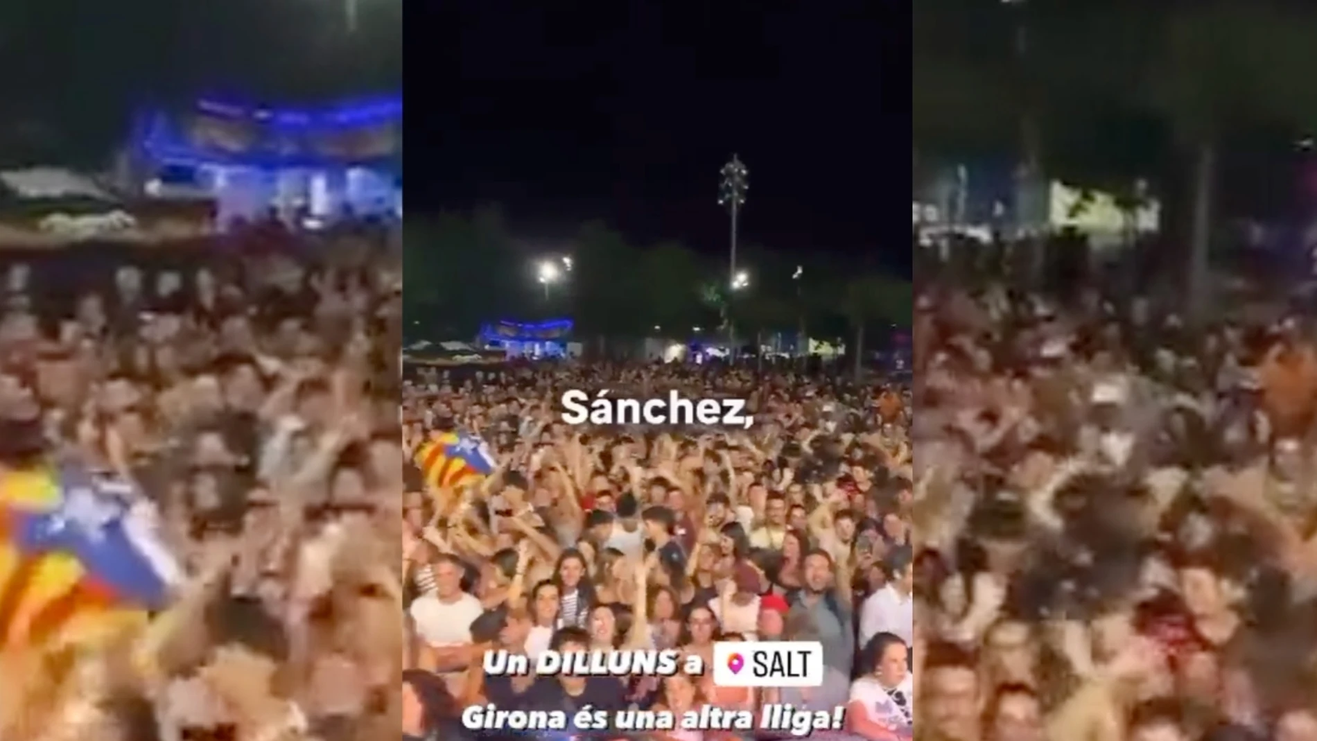 Gritos de "¡Sánchez, mamón, llama a Puigdemont!" en un concierto en Girona
