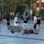 Paliza en una de las plazas del municipio 