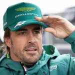 Fernando Alonso, en el paddock del Gran Premio de Bélgica