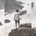 Sharath Kumar fallece mientras grababa un vídeo para TikTok en las cataratas de Arasinagundi en la India 