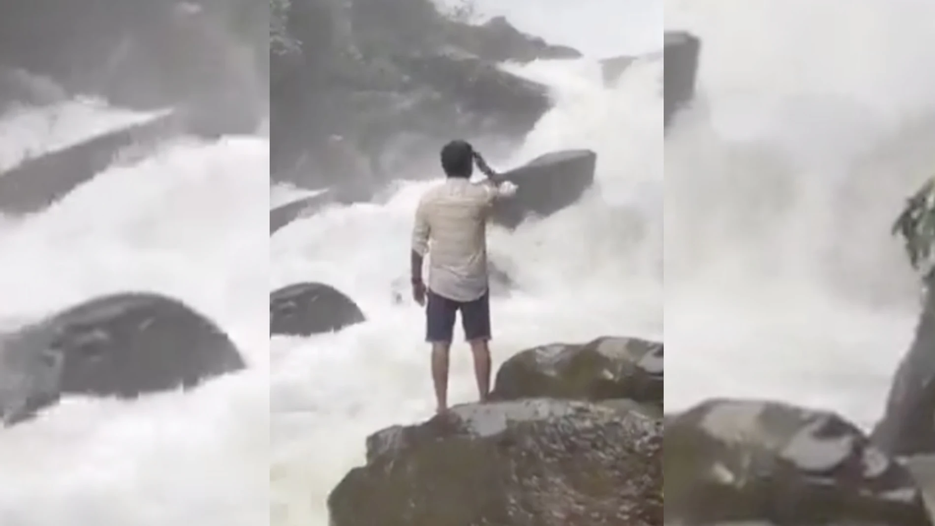 Sharath Kumar fallece mientras grababa un vídeo para TikTok en las cataratas de Arasinagundi en la India 