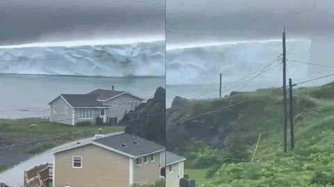 El impresionante video del iceberg colosal que llegó a Terranova, Canadá