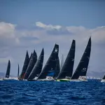La flota de la Copa del Rey MAPFRE, en la bahía de Palma