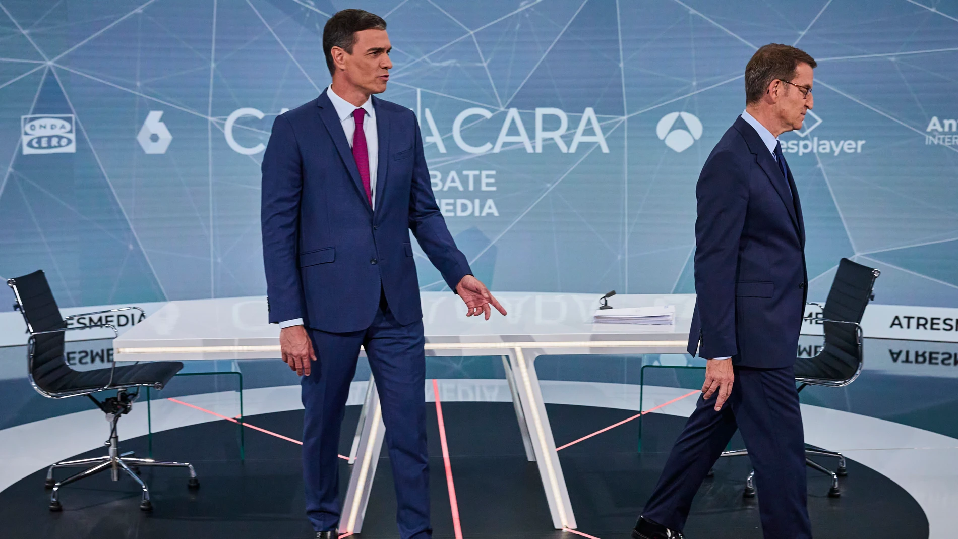 Cara a cara Electoral en Atresmedia entre Alberto Núñez Feijoo y Pedro Sánchez.